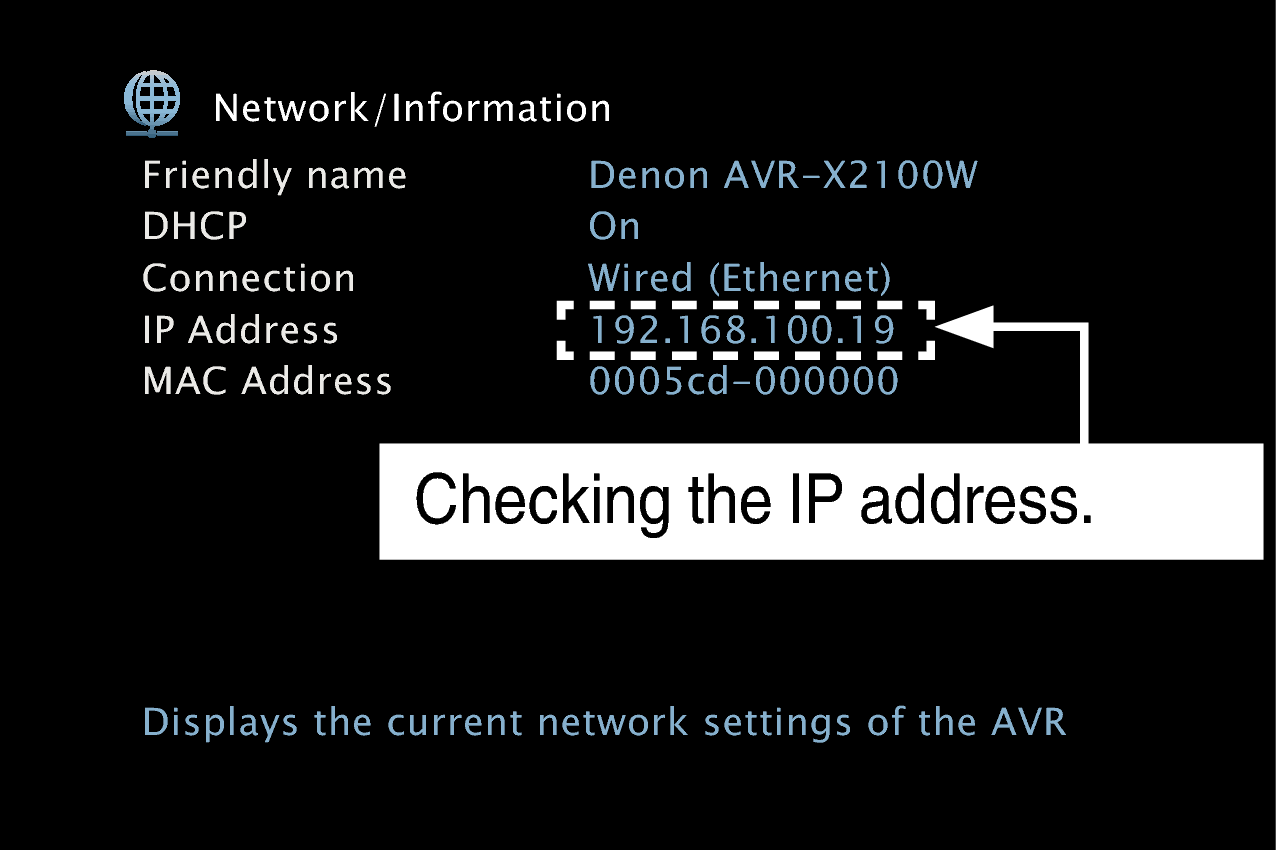 GUI NetworkInfo AVRX2100W